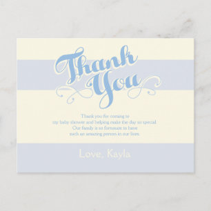 Little Boy Baby shower Bleu, Cartes De Remerciemen