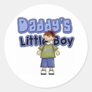 Little Boy des Vatis Runder Aufkleber