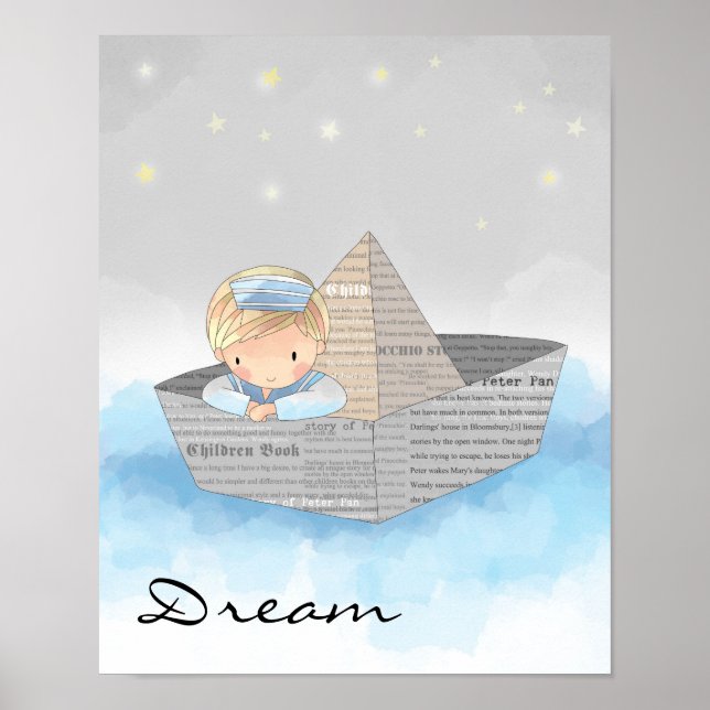 Little Boy Dreaming Poster (Vorne)