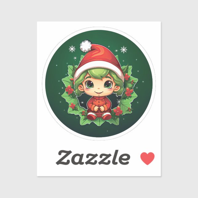Little Boy Elf Xmas Magic Aufkleber (Blatt)