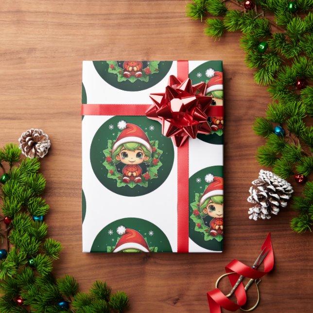 Little Boy Elf Xmas Magic Geschenkpapier (Feiertagsgeschenk)