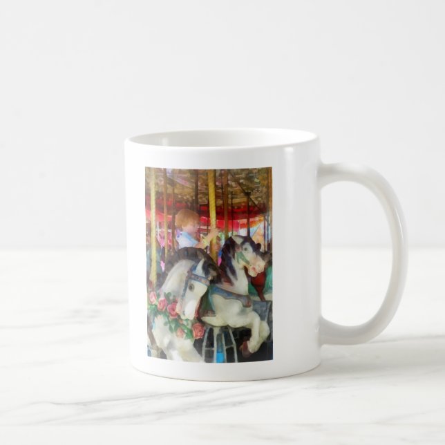 Little Boy on Carousel Kaffeetasse (Rechts)