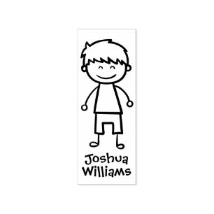 Little Boy Personalisiert Rubber Briefmarke Gummistempel