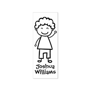 Little Boy Personalisiert Rubber Briefmarke Gummistempel
