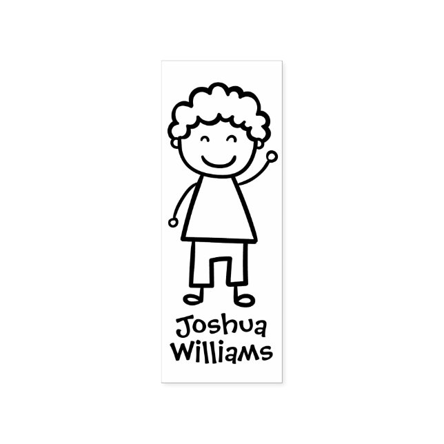 Little Boy Personalisiert Rubber Briefmarke Gummistempel (Prägung)