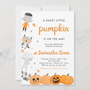 Little Boy Pumpkin Baby Dusche Einladung