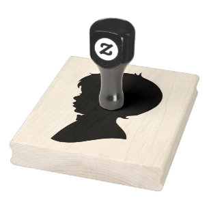Little Boy Silhouette, 4" x 5" Gummi Briefmarke Gummistempel
