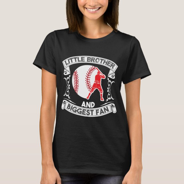 Little Brother and Größte Fan Baseball Match T-Shirt (Vorderseite)