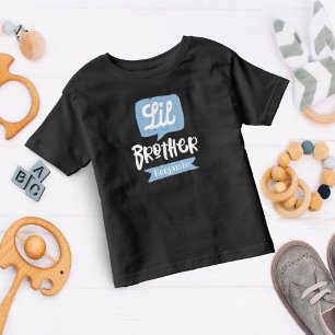 Little Brother Baby Announctions Name & Monogram B Kleinkind T-shirt