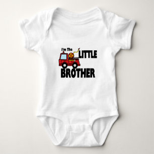 Little Brother Fire Truck Baby Strampler