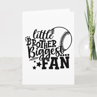 Little Brother Größter Fan Baseball Karte