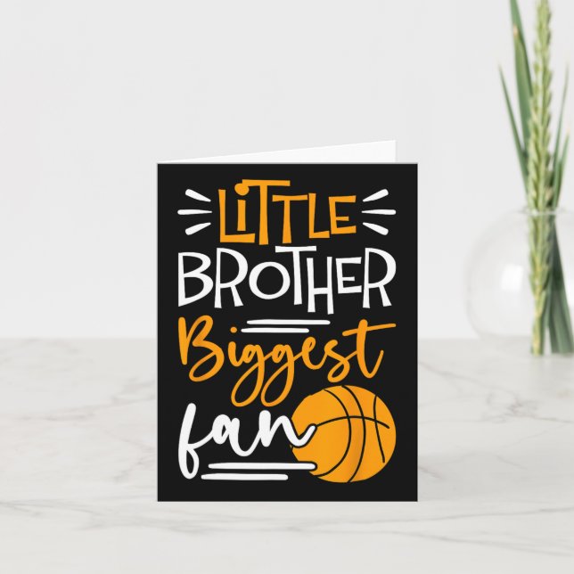 Little Brother Größter Fan Bysketbyll Karte (Vorderseite)