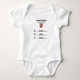 Little Brother Lion Checklist Bodysuit T - Shirt