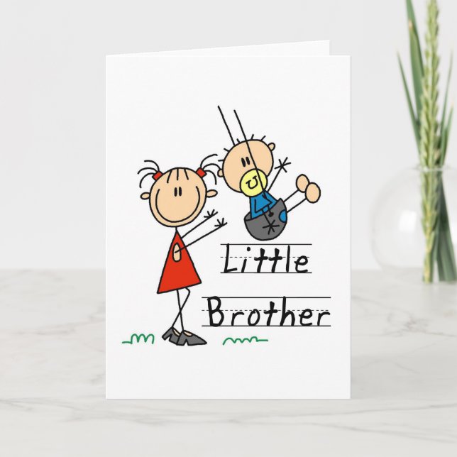Little Brother mit Big Sister Tshirts Karte (Vorderseite)