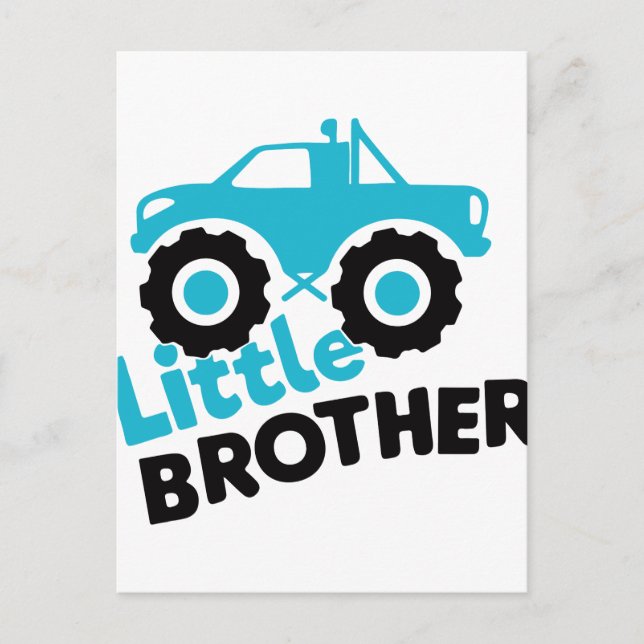 Little Brother Monster Truck Postkarte (Vorderseite)