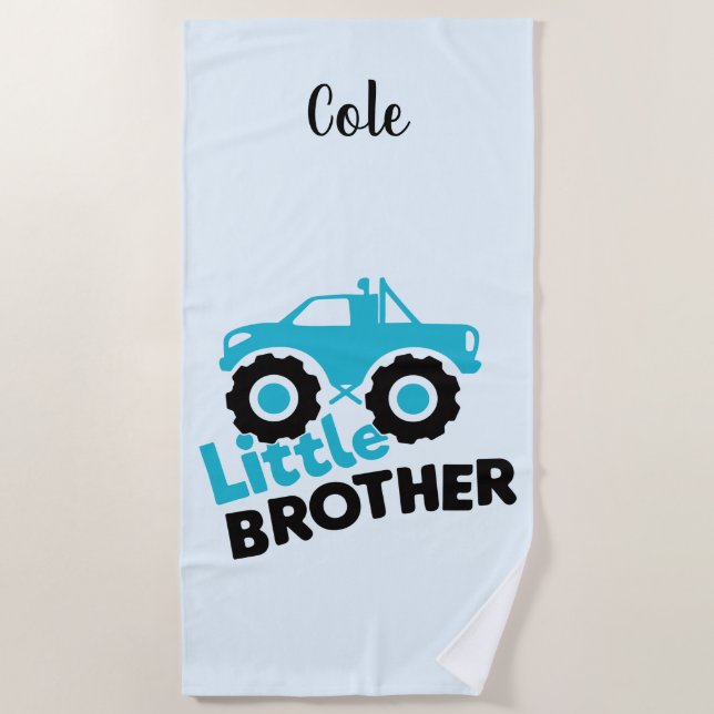 Little Brother Monster Truck Strandtuch (Vorderseite)