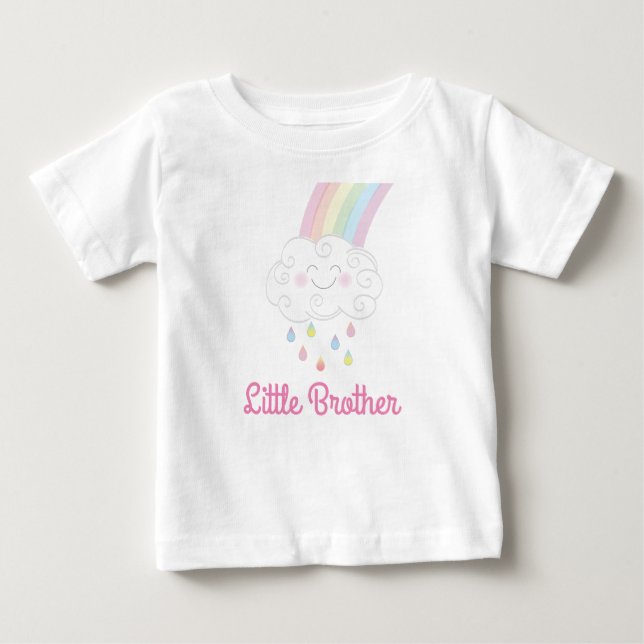 Little Brother Rainbow Baby T-shirt (Vorderseite)