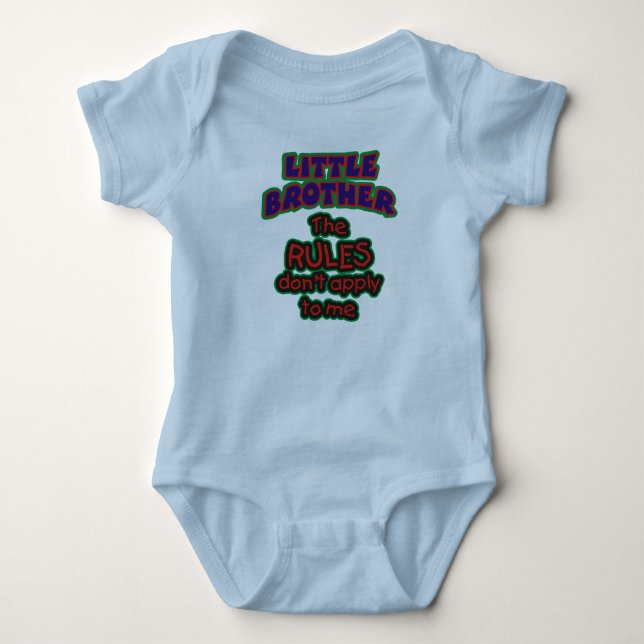 Little Brother Rules Baby Strampler (Vorderseite)