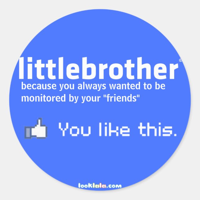 Little Brother Runder Aufkleber (Vorderseite)