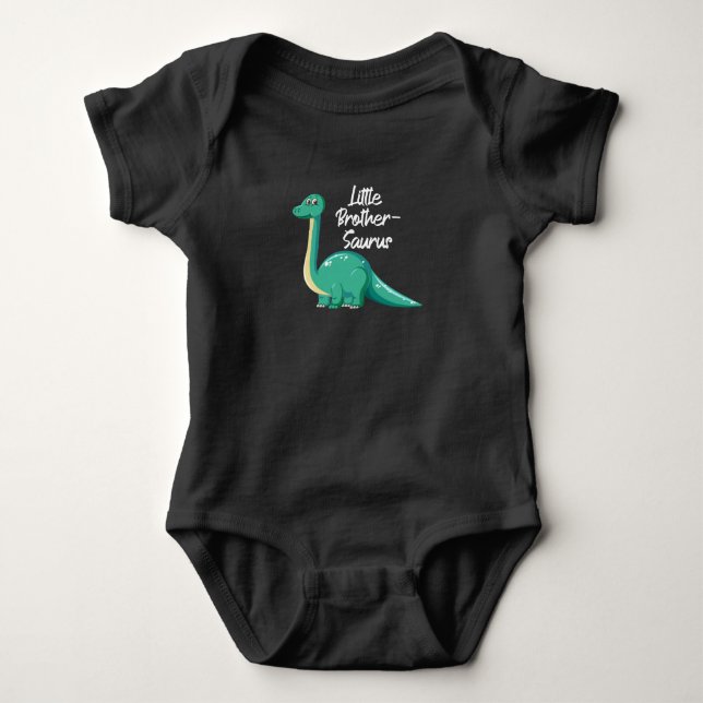Little Brother Saurus, Dinosaur Baby Geschenk Baby Baby Strampler (Vorderseite)