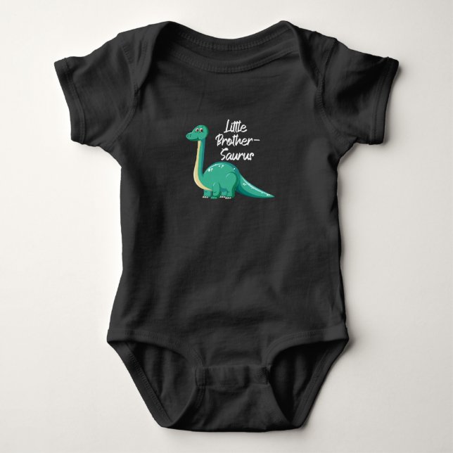 Little Brother Saurus, Dinosaur Baby Geschenk Baby Strampler (Vorderseite)