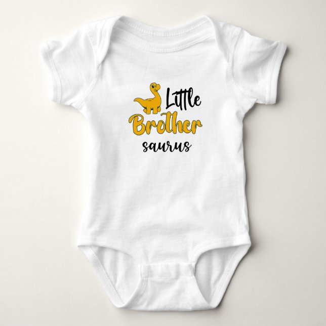 Little Brother Saurus, Little Brother Dinosaurier  Baby Strampler (Vorderseite)
