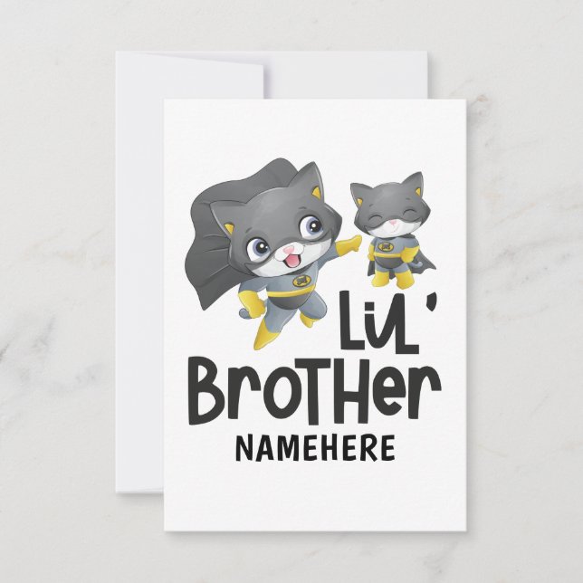 Little Brother Superhero Cat Custom (Vorderseite)