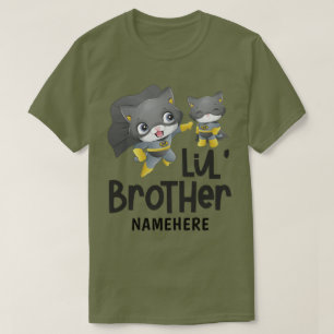 Little Brother Superhero Cat Custom T-Shirt