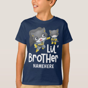 Little Brother Superhero Cat Custom T-Shirt