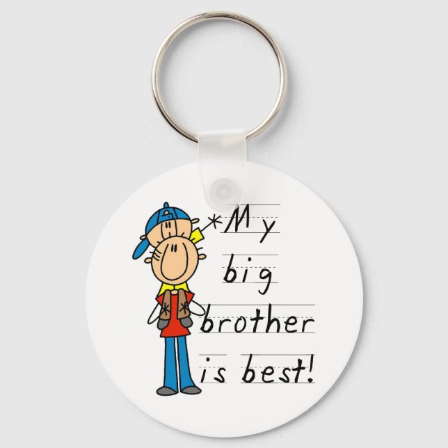 Little Brother T - Shirt und Geschenke Schlüsselanhänger (Vorderseite)