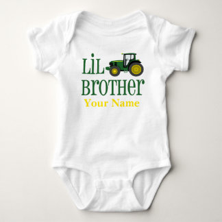 Little Brother Tractor Personalisiert Baby Strampler