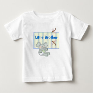Little Brother Zoo Elephant Dragonflies Baby T-shirt