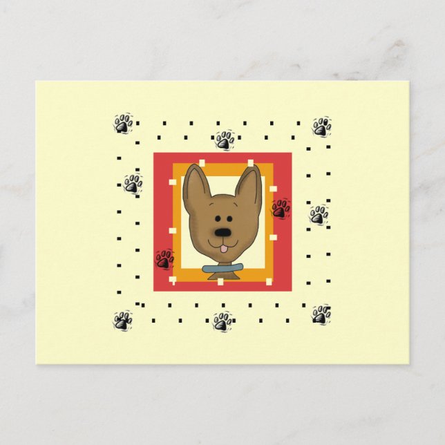 Little Brown Doggie Tshirts und Geschenke Postkarte (Vorderseite)