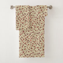 Little Brown Floral on Cream
