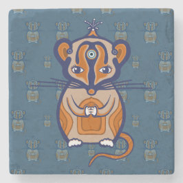 Little Brown Mouse Steinuntersetzer