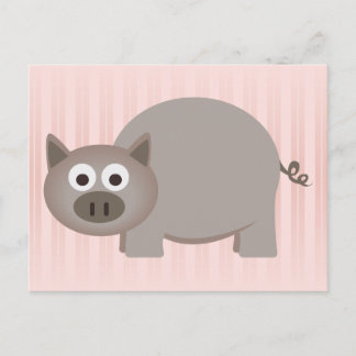 Little Brown Pig Postkarte