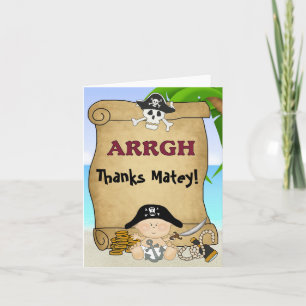 Little Buccaneer Pirat Thank You Card Dankeskarte