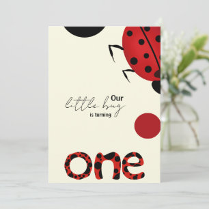 Little Bug's 1. Geburtstags-Party Einladung