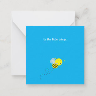 Little Bumble Bee Mini Merci Carte Note
