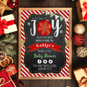 "Little Bundle of Joy" Weihnachtsdusche Poster