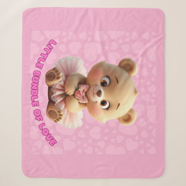 Little Bundle of Love – Cute Baby Bear in Tutu Des Sherpadecke (Vorderseite)