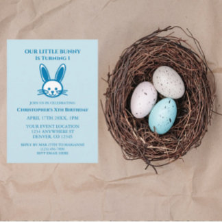 Little Bunny 1. Geburtstag Einladung