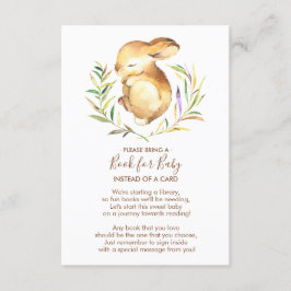 Little Bunny Baby Shower Book for Baby Card Begleitkarte