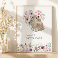 Little Bunny Floral Liebe Herzlich Willkommen