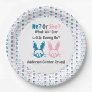 Little Bunny Gender Reveal Pappteller