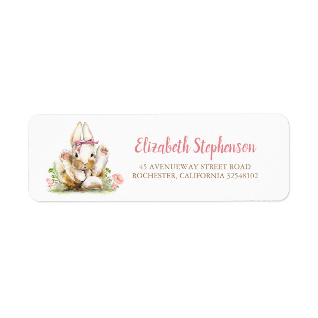 Little Bunny Niedlich Pink Floral (Vorne)