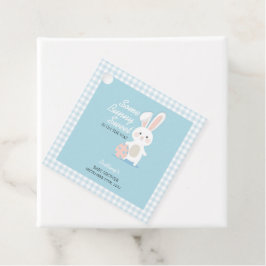Little Bunny Oaster Checkered Baby Dusche Geschenkanhänger