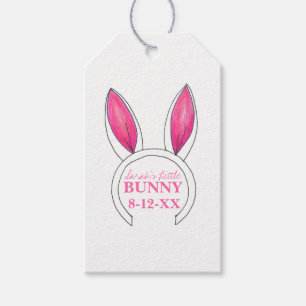 Little Bunny Pink Rabbit Oars Neue Babydusche Geschenkanhänger
