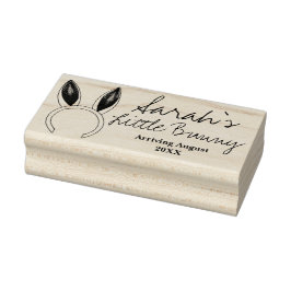 Little Bunny Rabbit Oars Personalisierte Babydusch Gummistempel
