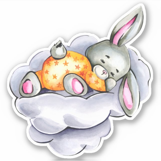 Little Bunny Süße Tier Sticker (Vorderseite)